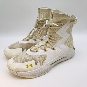 Under Armour Highlight Ace 2.0 Volleyball Shoes size 11 White & Gold Lightweight